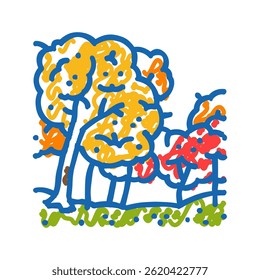 leaf peeping autumn doodle icon sketch vector. leaf peeping autumn sign. isolated symbol illustration