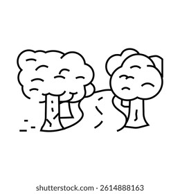 leaf peeping autumn line icon vector. leaf peeping autumn sign. isolated contour symbol black illustration