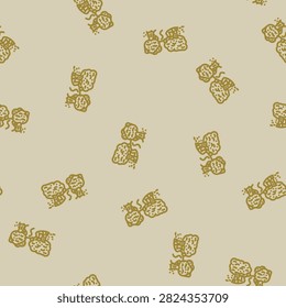 leaf peeping autumn line seamless pattern leaf peeping autumn thin line illustration