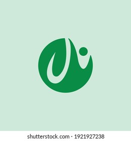 Leaf People Iconic Logo Template. Vektor-Vektorsymbol von Natur und Gesundheit. Logo-Design von Wellness Company
