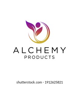 leaf people logo design eps
