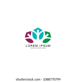 Leaf People Logo Template