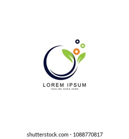 leaf people logo template