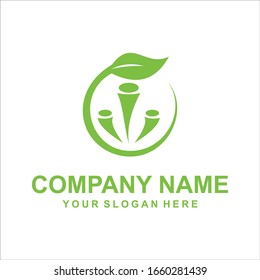 leaf people logo vector design
