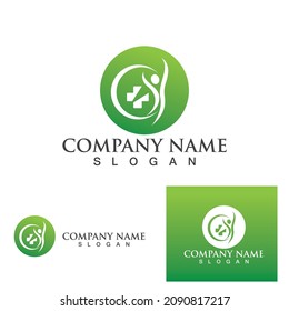 leaf people logo vector image