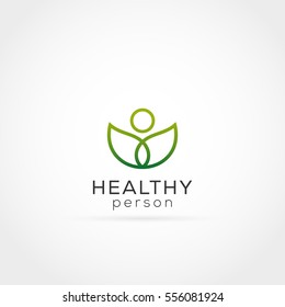 Leaf Person Logo Template