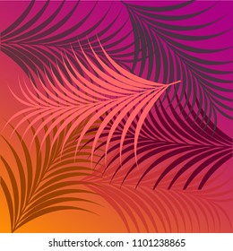 Leaf pink and orange color pattern design background illustration wallpaper design