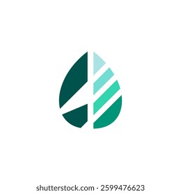A Leaf with Plane and Finance Chart Graph, Aviation and Travelling Logo Design Vector