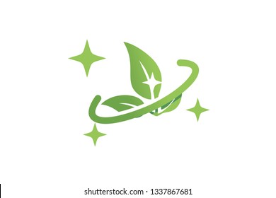 Leaf Planet Green World Logo Inspirations Template