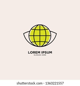 leaf planet nature simple logo template vector illustration icon element - Vector
