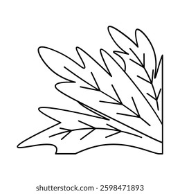 leaf plant corner outline ellement