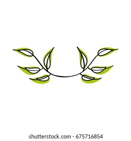 leaf plant decorative icon