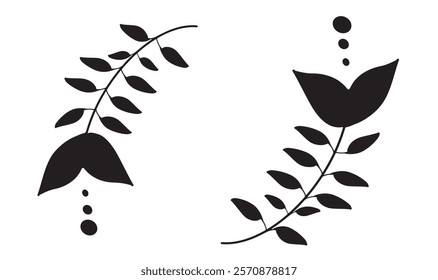 leaf plant design frame pattern art decoration border nature flower illustration vector summer spring time autumn floral template frame abstract tree modern art empty mock up blank element design 
