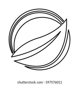 leaf plant ecology symbol vector illustration design