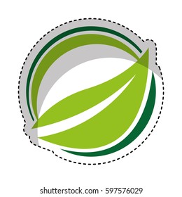 leaf plant ecology symbol vector illustration design