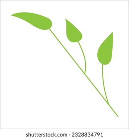Leaf plant element for beautiful design.