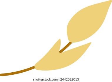 Elemento vegetal de hoja para un diseño hermoso. Una forma sencilla. Dibujo vectorial.