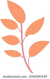 Leaf plant element for beautiful design. Simple form. Vector drawing.