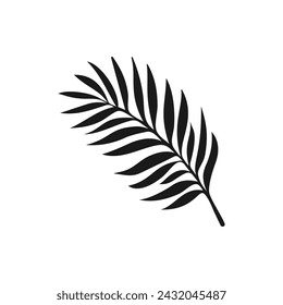 Leaf, plant. Foliage icon flat style isolated on white background. Vector illustration