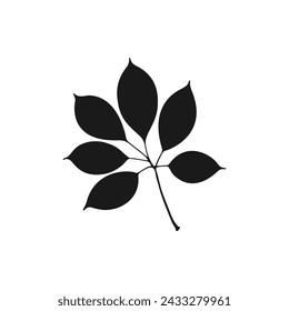 Leaf, plant. Foliage icon flat style isolated on white background. Vector illustration