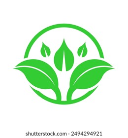 Leaf, plant, green, vector, symbol, logo