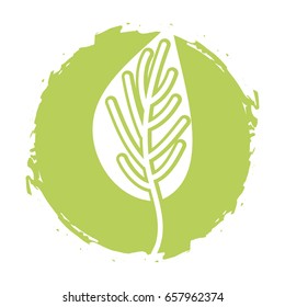 leaf plant isolated icon