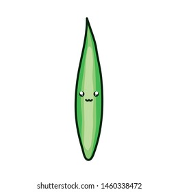 leaf plant kawaii comic character