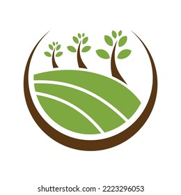 leaf plant landscape logo icon