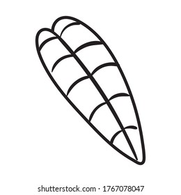 leaf plant line style icon vector illustration design