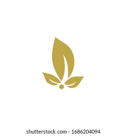 leaf plant logo design illustration vector