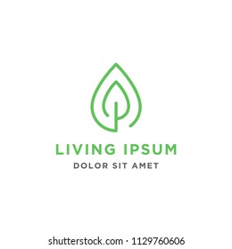Leaf Plant Logo Design Vector Symbol Natural