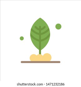 Leaf, Plant, Motivation  Flat Color Icon. Vector icon banner Template. Vector Icon Template background