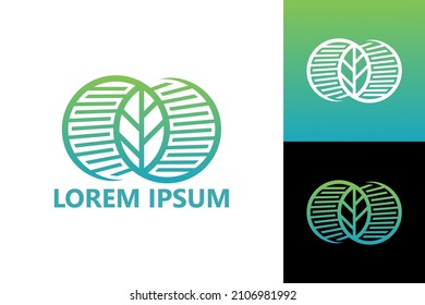 Leaf plant nature DNA logo template design vector