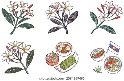 leaf plant nature vector flower illustration design tree icon green set decoration floral leaves natural spring pattern branch element art food eco symbol autumn summer
