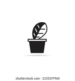 ilustración de icono de hoja de planta