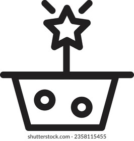 Leaf Plant Pot Outline Icon