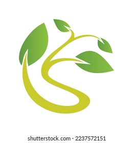 Plantilla de logotipo de planta hoja 1
