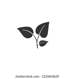 Leaf, plant, sprout flat icon. Vector