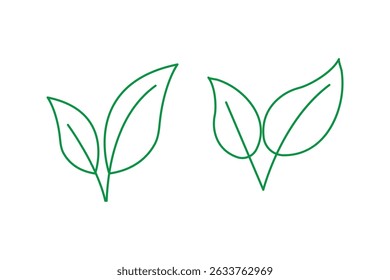 leaf plant sprout icon sign vector eps 10