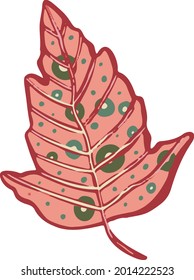 Leaf plant tree colorful drawing illustration symbol
