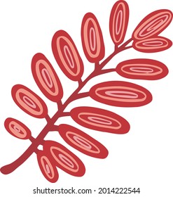 Leaf plant tree colorful drawing illustration symbol