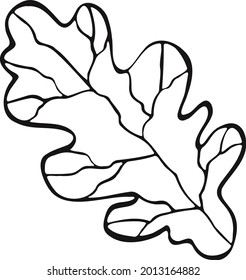 Símbolo de ilustración de línea de árbol de planta de hoja