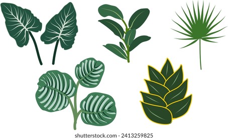 Leaf Plants (Stil 1) für Gartendekoration.