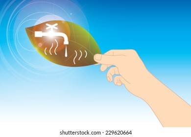 Leaf with polar bear on float iceberg vector