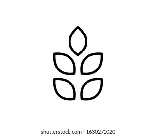 Leaf premium line icon. Simple high quality pictogram. Modern outline style icons. Stroke vector illustration on a white background. 