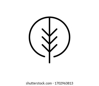 Leaf premium line icon. Simple high quality pictogram. Modern outline style icons. Stroke vector illustration on a white background. 