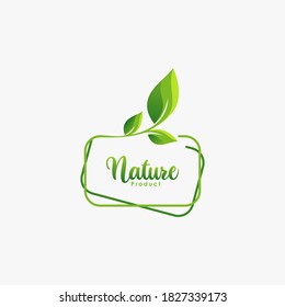leaf product logo vector for business