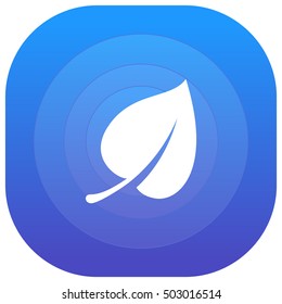 Leaf Purple - blue circular UI/UX App Icon / Logo Design