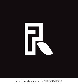 leaf r letter futuristic monogram logo design. r letter logo on black background vector template