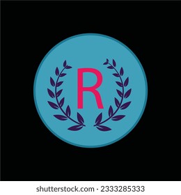 Leaf and R  letter logo design